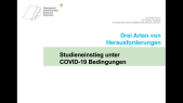 Drei Arten von Herausforderungen beim Studieneinstieg unter COVID-19 Bedingungen