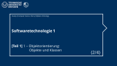 SWT1 [T1] 1. Objektorientierung: Objekte und Klassen (2/4)