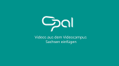 thumbnail of medium Einführung in die Lernplattform OPAL: Video aus dem Videocampus Sachsen einfügen
