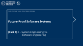 FPSS [P1] 2. System-Engineering vs. Software-Engineering