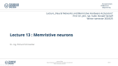 thumbnail of medium Neural Networks and Memristive Hardware Accelerators - Lecture 13
