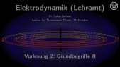 Elektrodynamik (Lehramt): Vorlesung 2